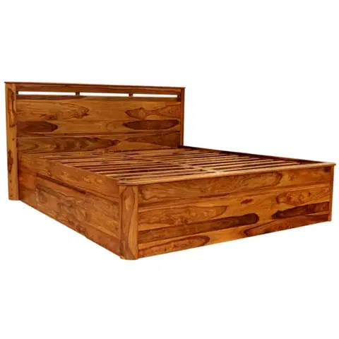 Postele Posteľ Tina s úložným priestorom 180x200 indický masív palisander