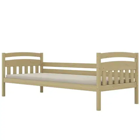 Postele pre dievčatá Posteľ Tosia štandard 80x180 prírodná, nelakovaná