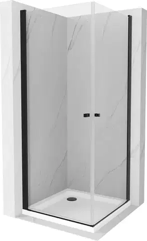 Vane MEXEN/S - Pretoria Duo sprchovací kút 90x90, transparent, čierna + sprchová vanička vrátane sifónu 852-090-090-70-02-4010B