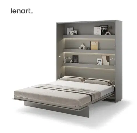 Postele Dig-net nábytok Sklápacia posteľ Lenart BED CONCEPT BC-13 sivá | 180 x 200 cm