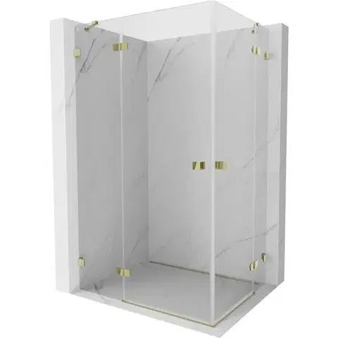 Sprchovacie kúty MEXEN/S - Lunar Duo sprchový kút dvere krídlové 95 x 90, transparent, zlato 834-095L-090P-50-00
