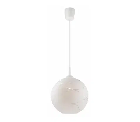 Svietidlá  Luster na lanku 1xE27/60W/230V LM 1.1/10 BIAŁY FALE
