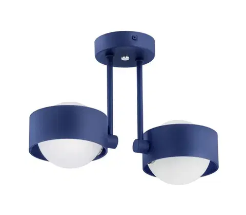Svietidlá Argon 7090 - Luster na tyči MASSIMO PLUS 2xG9/6W/230V modrá 7090