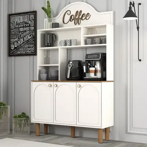 Kuchynské linky Coffee Bar Cabinet Bohem 861 - Cream
