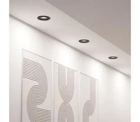 Svietidlá Eglo 902265 - SADA 3× LED zapustené bodové svietidlo BARRANCO LED/4,8 W/230 V čierna 902265