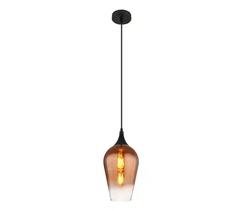 Svietidlá Globo 15552H1 - Luster na lanku LAVUS 1xE27/60W/230V pr. 18 cm medená 15552H1