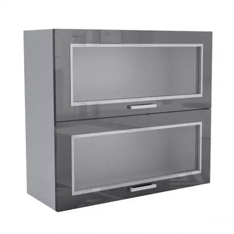 Kuchynské skrinky visiace Kuchynská skrinka 80G 20W LUX čierna