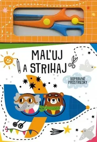 Nalepovačky, vystrihovačky, skladačky Dopravné prostriedky - Maľuj a strihaj