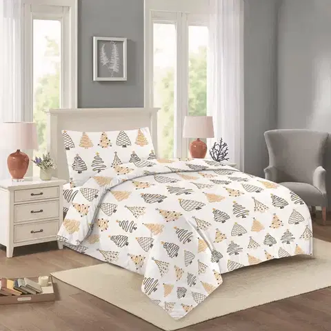 Obliečky Obliečky bavlnené Vianočné prekvapenie TiaHome - 1x Vankúš 90x70cm, 1x Paplón 140x200cm