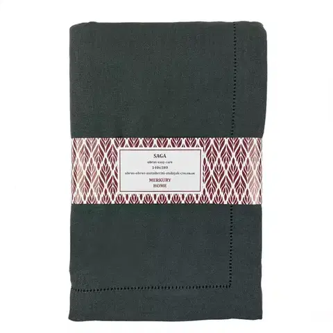 Bytový textil Obrus SAGA antracit 140x180 easy care