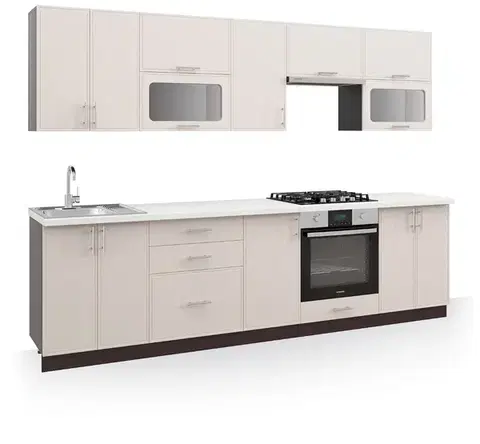 Kuchynské linky FIJONA kuchynská linka 280, dub Snow/wenge
