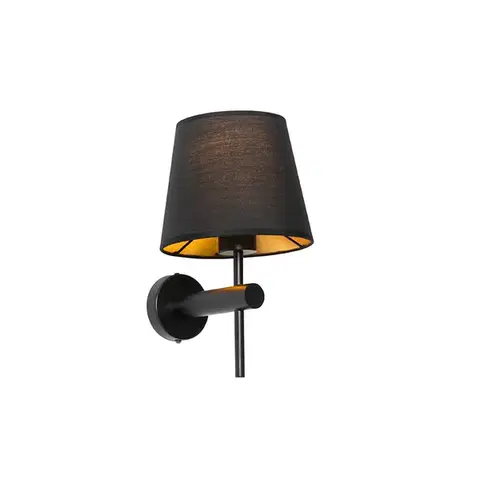 Nástenné osvetlenie Moderná nástenná lampa čierna - Pluk