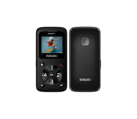Predlžovacie káble Evolveo - EasyPhone ID mobilný telefón pre seniorov čierny EP-400-IDB