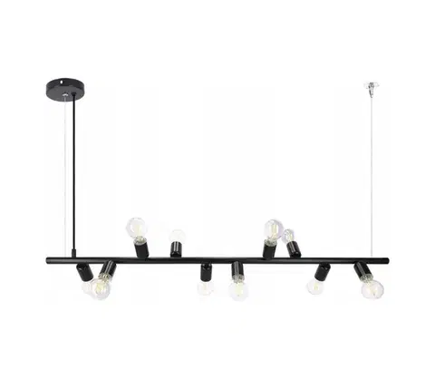Svietidlá SmartLED Luster na lanku 10xE27/20W/230V čierny LAMPA 2129