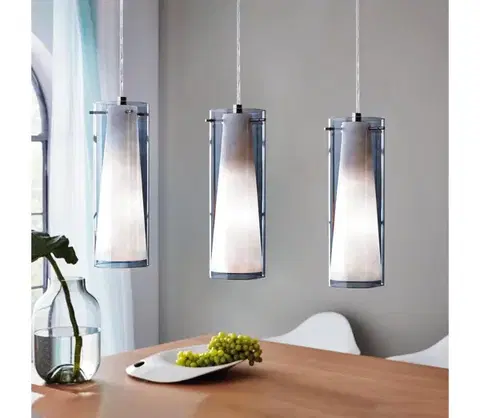 Svietidlá EGLO 90305 - Luster závesný PINTO NERO 3xE27/60W dymová 90305