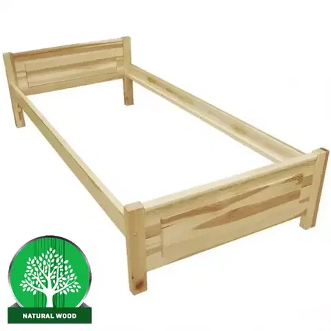 Jednolôžkové postele Posteľ L 120x200 borovica