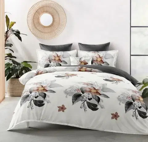 Obliečky 3 dielne Flanelové obliečky polycotton Amanda 200x140cm+90x70cm TiaHome