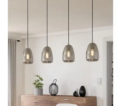 Svietidlá Eglo 98616 - Luster na lanku ALOBRASE 4xE27/40W/230V 98616