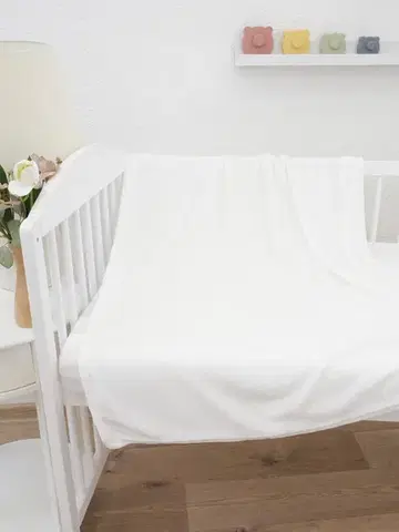 Deky MKLozkoviny.sk Detská deka do postieľky mikroplyš Exclusive 80 × 100 cm – Laura biela