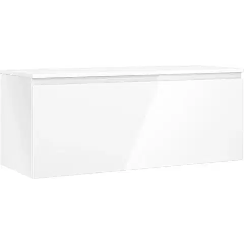 Kúpeľňový nábytok MEXEN/S - Orio kúpeľňová skrinka pod umývadlo 120 cm s doskou, 1 šuplík, biela lesk 91A10-12047-1-BFC00