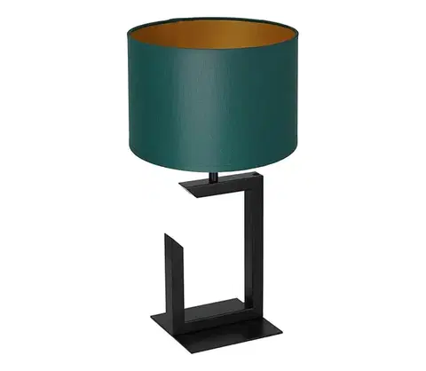 Lampy  Stolná lampa 1xE27/60W/230V 45 cm zelená/zlatá 3405