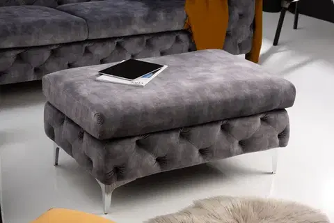 Taburety a podnožky Chesterfield taburet ZETHOS Dekorhome