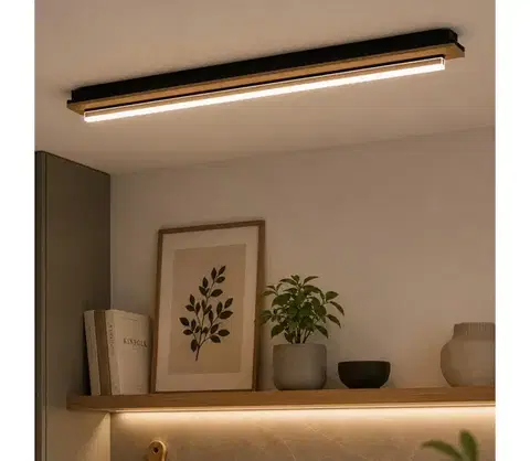 Svietidlá BRILAGI - LED Stropné svietidlo WOODY FLAT LED/25W/230V 118 cm dub/čierna 8590828039327