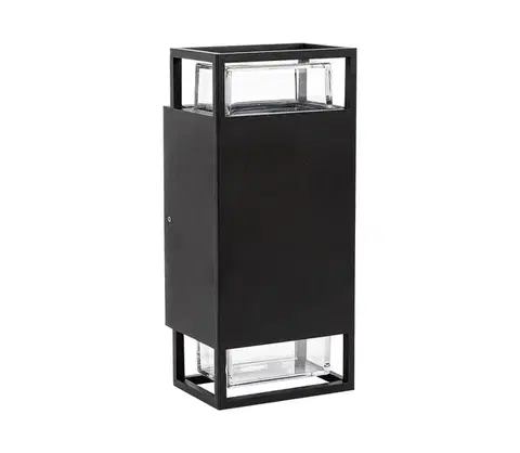Svietidlá Prezent  - Vonkajšie nástenné svietidlo EVENTO 2xGU10/35W/230V IP54 čierna 28211