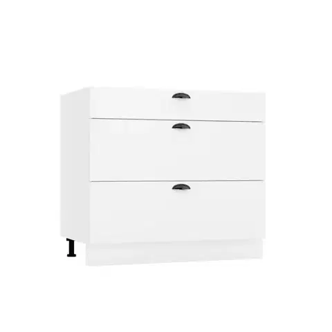 Nábytok Kuchynská skrinka Adele D90PC S/3 biela hrášok/biela