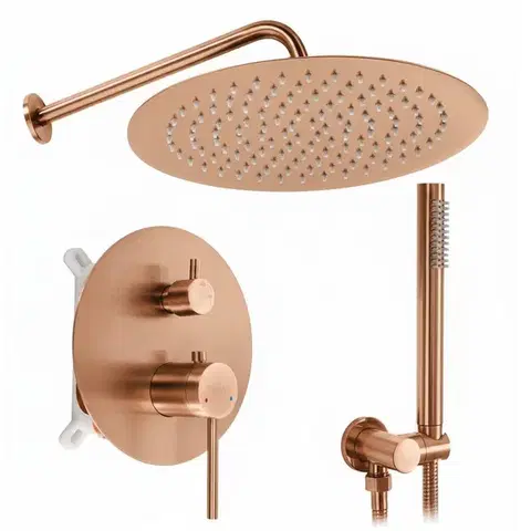 Sprchy a sprchové panely REA - Podomietková sprchová sada Foss Clif Brush Copper + BOX REA-P5649