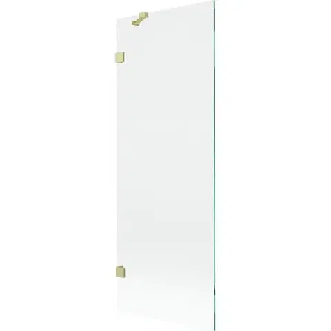 Sprchové dvere MEXEN/S - Lunar vaňová zástena FIX 70 x 150, transparent, zlatá kartáčovaná 897-070-000-55-00