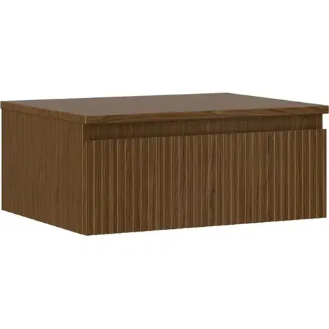 Kúpeľňový nábytok MEXEN/S - Rivel kúpeľňová skrinka pod umývadlo 60 cm s doskou, 1 šuplík, reliéf, orech 91A20-06023-1-BFC86