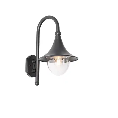 Vonkajšie nástenné svietidlá Klasická vonkajšia nástenná lampa čierna IP44 - Daphne