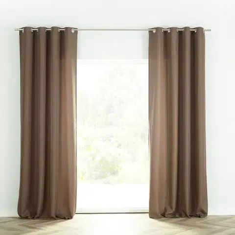 Závesy hotové Záves BASIC s kolieskami 140x280 cm hnedý 1 ks.