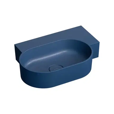 Umývadlá OMNIRES - OVO M+ umývadlo na dosku/závesné - pravé, 55 x 38 cm, midnight blue mat; OVO555UWPMB