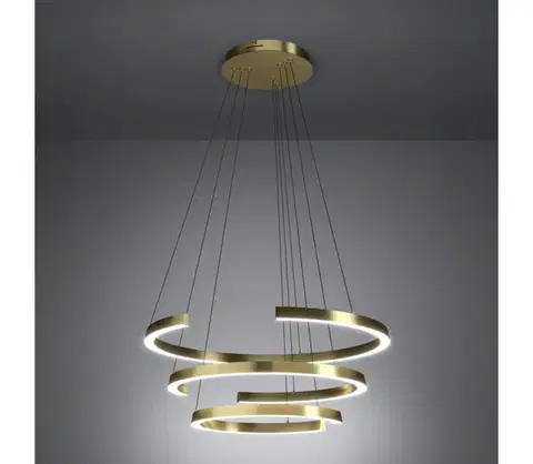 Svietidlá Eglo 390517 - LED stmievateľný luster na lanku LABONETE LED/50W/230V zlatý + diaľkový ovládač 390517