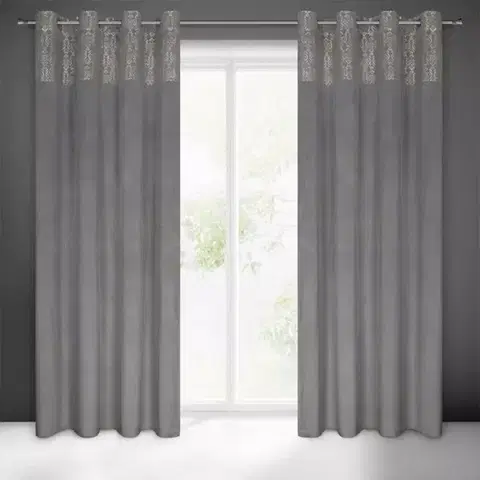 Závesy do spálne Záves LIZA 140X250 na priechodkách 402175