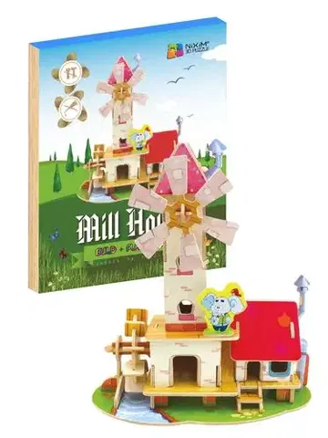 3D puzzle 3D Creative Drevené 3D puzzle Mlyn s domčekom