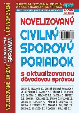 Zákony, zbierky zákonov Novelizovaný Civilný sporový poriadok 15/2026