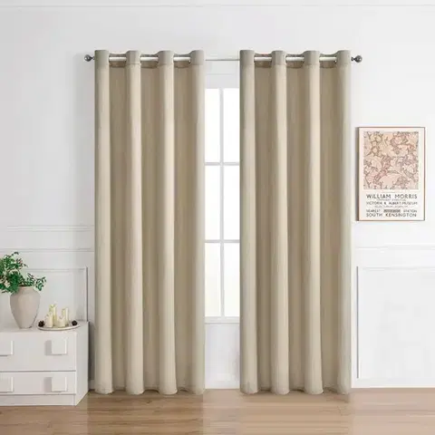 Závesy do spálne Záves na priechodkách NORI 008/165GSM 140x250 béžový