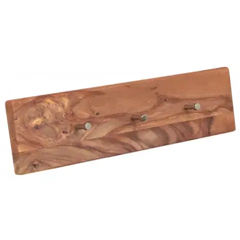 Vešiaky na stenu Vešiak Tina s 3 háčikmi 60x15x2,2 indický masív palisander