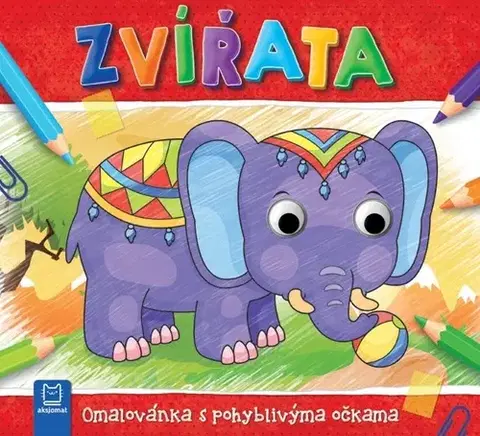 Nalepovačky, vystrihovačky, skladačky Omalovánka s pohyblivýma očkama: Zvířata
