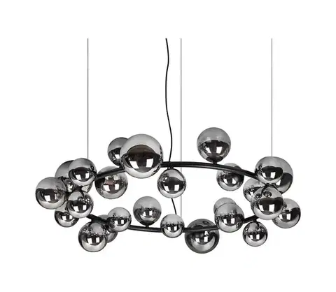 Svietidlá Ideal Lux - LED luster na lanku PERLAGE 25xG9/3W/230V 110 cm čierna/dymová čierna 363387