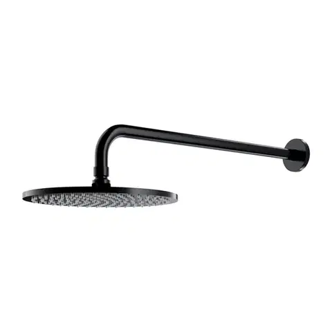 Sprchy a sprchové panely OMNIRES - SLIMLINE hlavová sprcha vrátane ramena, o25 cm čierna /BLH/ WGSET1BL