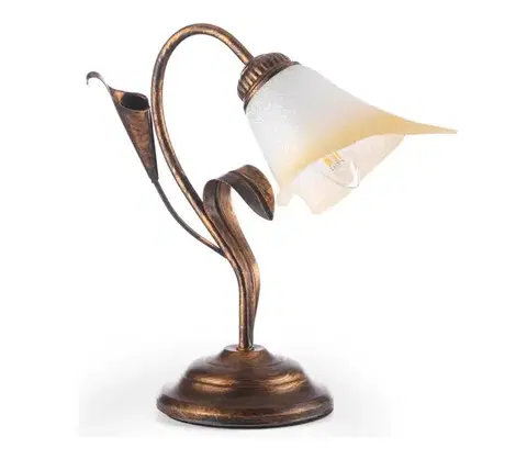 Lampy ONLI - Stolná lampa LUCREZIA 1xE14/6W/230V bronzová 4722/LB