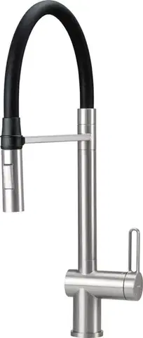 Kúpeľňové batérie DEANTE - Magnetic kuchynská batéria s elastickou výpustou - 2 typy prúdu nerez BRM_F72M