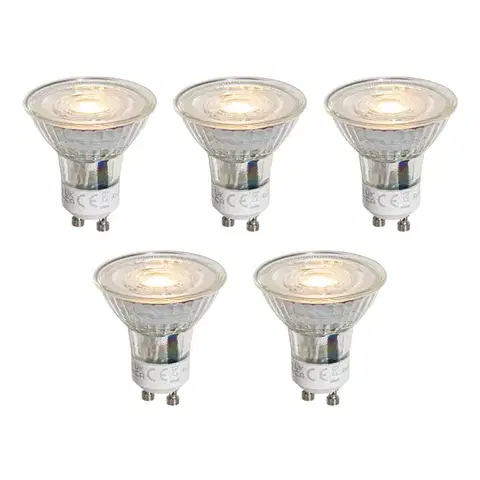 LED osvetlenie Sada 5 GU10 50 mm LED žiaroviek číra 1W 80 lm 2200K