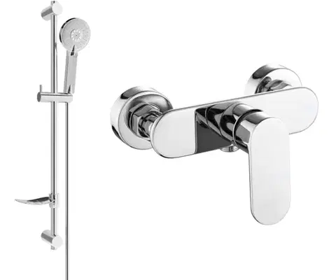 Kúpeľňové batérie MEXEN/S - Milo DF40 sprchová batéria s príslušenstvom, chróm 7134R40-00