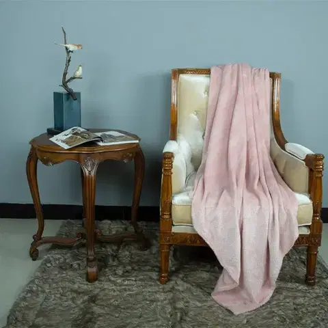 Ozdobné prikrývky Deka ELINA 130x170 cm ružová