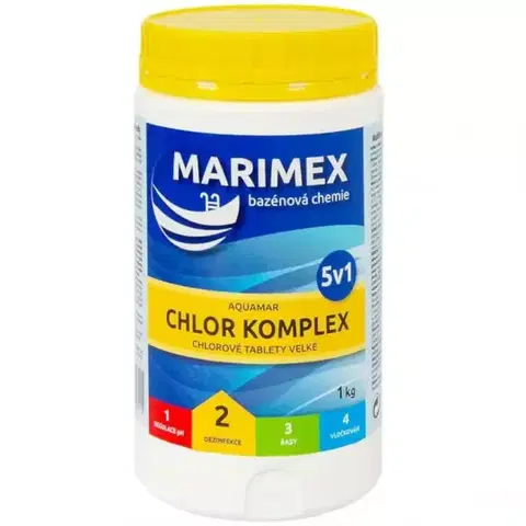 Flokulanty i koagulanty do bazénu Bazénová chémia Aquamar Komplex 5v1 1 kg